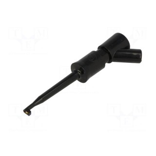Clip-on probe | hook type | 6A | 60VDC | black | Grip capac: max.2mm