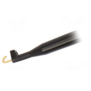 Clip-on probe | hook type | 6A | 60VDC | black | Plating: gold-plated
