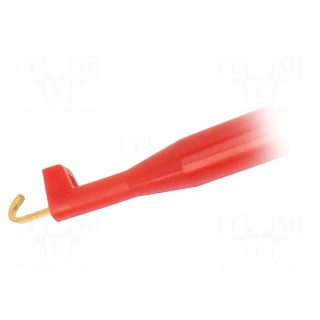 Clip-on probe | hook type | 6A | 60VDC | red | Plating: gold-plated