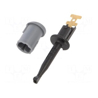 Clip-on probe | hook type | 6A | 70VDC | black | Grip capac: max.3.5mm