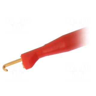 Clip-on probe | hook type | 6A | 70VDC | red | Grip capac: max.3.5mm