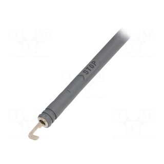 Clip-on probe | hook type | 6A | red | Plating: nickel plated | 4mm