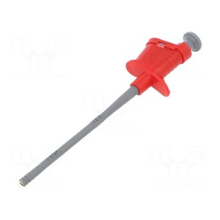 Clip-on probe | hook type | 6A | red | Plating: nickel plated | 4mm