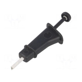 Clip-on probe | hook type | black | Connection: soldered