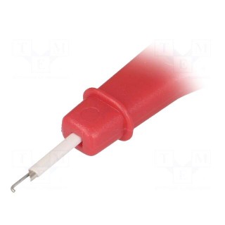 Clip-on probe | hook type | red | Connection: soldered