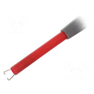 Clip-on probe | pincers type | 10A | 1kVDC | red and black | 4mm