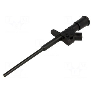 Clip-on probe | pincers type | 10A | black | Grip capac: max.4mm | 4mm