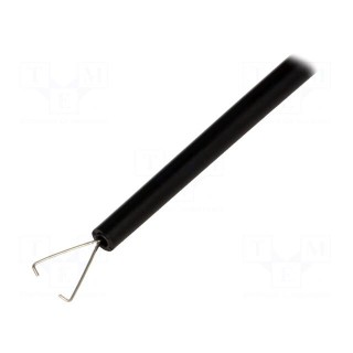 Clip-on probe | pincers type | 10A | black | Grip capac: max.4mm | 4mm