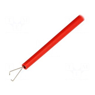 Clip-on probe | pincers type | 10A | red | Grip capac: max.4mm | 4mm