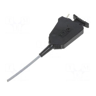 Clip-on probe | pincers type | 1A | 60VDC | black | 0.8mm | 30VAC