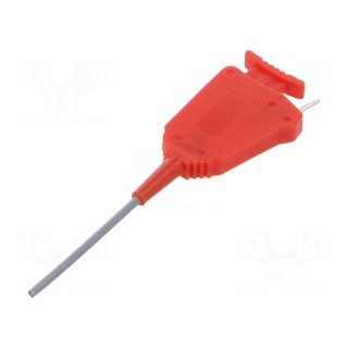 Clip-on probe | pincers type | 1A | 60VDC | red | Grip capac: max.0.6mm