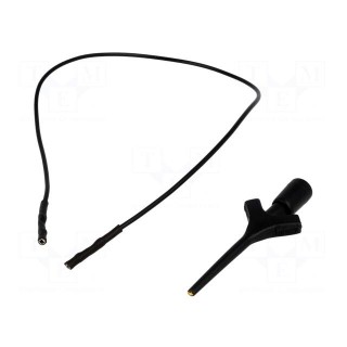 Clip-on probe | pincers type | 2A | 60VDC | black | Grip capac: max.2mm