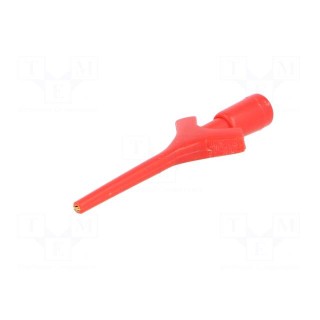 Clip-on probe | pincers type | 2A | 60VDC | red | Grip capac: max.2mm