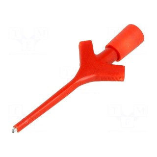 Clip-on probe | pincers type | 2A | 60VDC | red | Grip capac: max.3.5mm