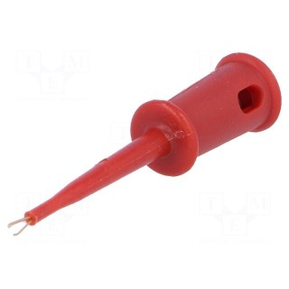 Clip-on probe | pincers type | 3A | 60VDC | red | Insulation: polyamide
