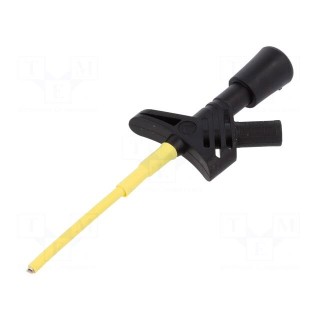 Clip-on probe | pincers type | 3A | black | Grip capac: max.3mm | 2mm