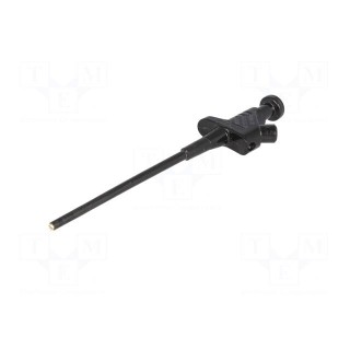 Clip-on probe | pincers type | 60VDC | black | 4mm | Overall len: 158mm