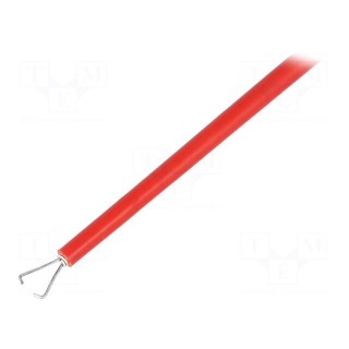Clip-on probe | pincers type | 60VDC | red | 4mm | Overall len: 158mm