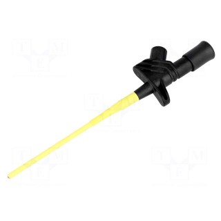 Clip-on probe | pincers type | 6A | black | Grip capac: max.3.5mm | 4mm