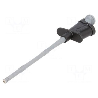 Clip-on probe | pincers type | 6A | black | Grip capac: max.4.5mm