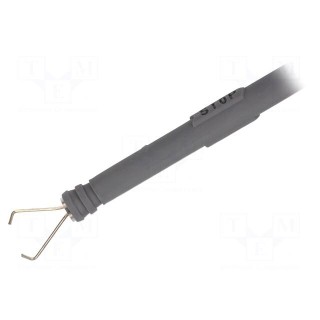 Clip-on probe | pincers type | 6A | black | Plating: nickel plated
