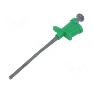 Clip-on probe | pincers type | 6A | green | Grip capac: max.4.5mm