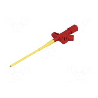 Clip-on probe | pincers type | 6A | red | Grip capac: max.3.5mm | 4mm