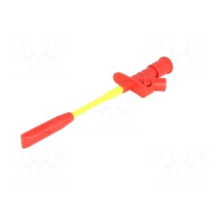 Clip-on probe | with puncturing point | 10A | red | 4mm