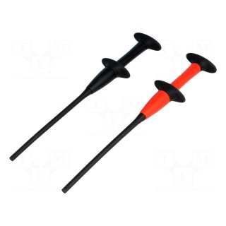 Clip-on probe | with puncturing point | red and black | 1kV | 4mm