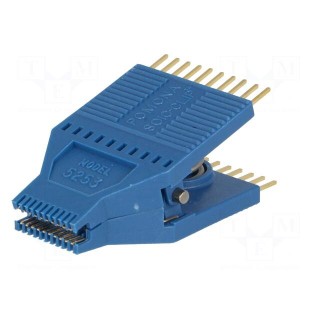 Test clip | PIN: 20 | blue | gold-plated | Application: SO,SOIC,SOJ