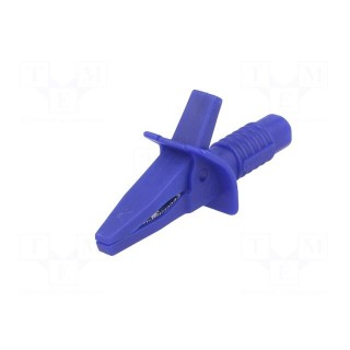 Crocodile clip | 10A | blue | max.25mm | Connection: 4mm socket