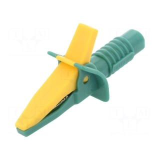 Crocodile clip | 10A | yellow-green | max.25mm
