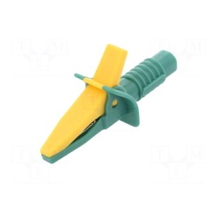 Crocodile clip | 10A | yellow-green | max.25mm