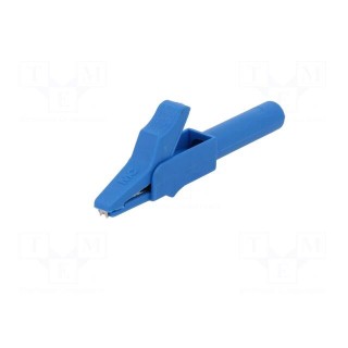 Crocodile clip | 15A | blue | 4mm | Conform to: EN61010 300VCAT II