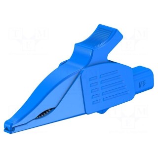 Crocodile clip | 19A | blue | Grip capac: max.39.5mm