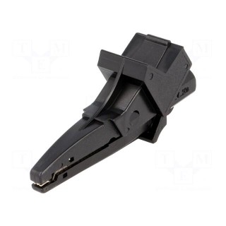 Crocodile clip | 20A | 1kVDC | black | Grip capac: max.25mm