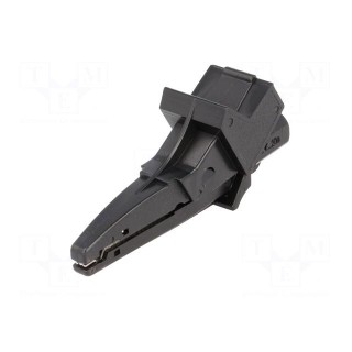 Crocodile clip | 20A | 1kVDC | black | Grip capac: max.25mm