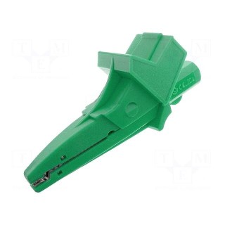 Crocodile clip | 20A | 1kVDC | green | Grip capac: max.25mm