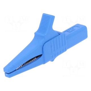 Crocodile clip | 32A | 1kVDC | blue | Grip capac: max.20mm