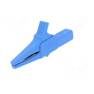 Crocodile clip | 32A | 1kVDC | blue | Grip capac: max.20mm