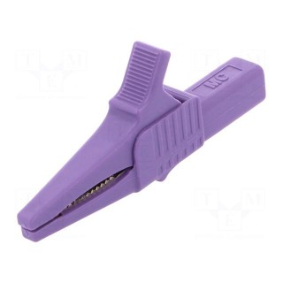 Crocodile clip | 32A | 1kVDC | violet | Grip capac: max.20mm