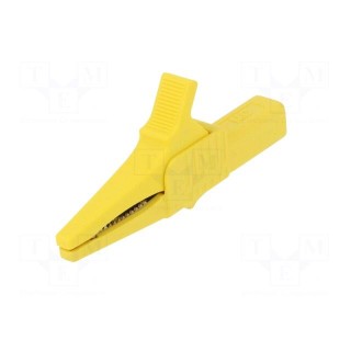 Crocodile clip | 32A | 1kVDC | yellow | Grip capac: max.20mm