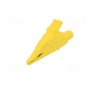 Crocodile clip | 32A | 1kVDC | yellow | Grip capac: max.30mm