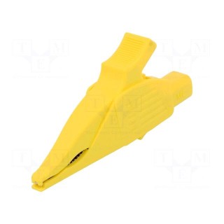 Crocodile clip | 32A | 1kVDC | yellow | Grip capac: max.30mm