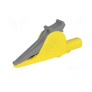 Crocodile clip | 36A | 1kVDC | yellow | Grip capac: max.41mm