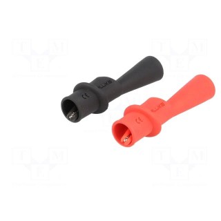 Crocodile clip | 10A | 1kVDC | red and black | Grip capac: max.8mm