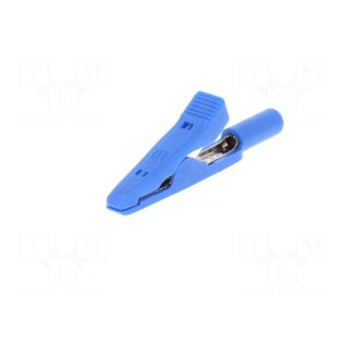 Crocodile clip | 15A | 60VDC | blue | Grip capac: max.4mm