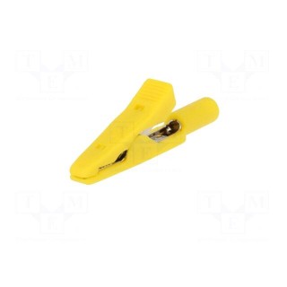Crocodile clip | 15A | 60VDC | yellow | Grip capac: max.4mm | 930317803