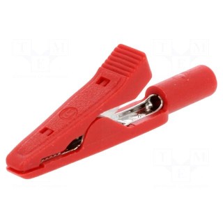 Crocodile clip | 70VDC | red | Socket size: 2mm