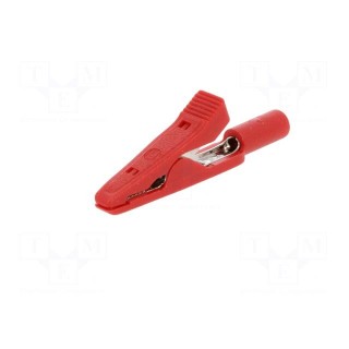 Crocodile clip | 70VDC | red | Socket size: 2mm